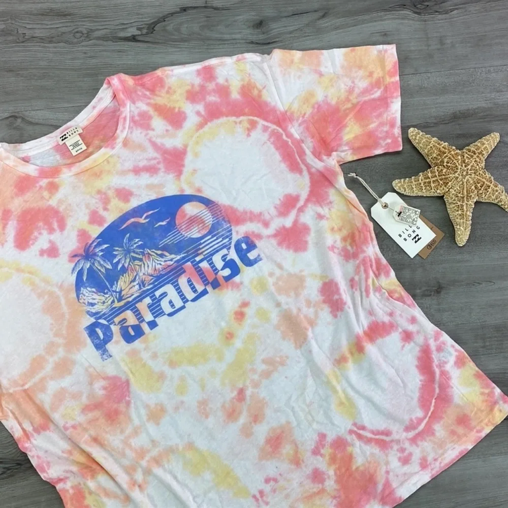 🔆BILLABONG🔆 SUN AND SEA SHORT SLEEVE TIE DYE - Picture 5 of 12